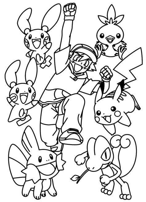 96 desenhos de Pokémon para colorir